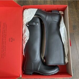 Hunter Original TALL Womens NEW Black Rain Boots Size 9 NIB